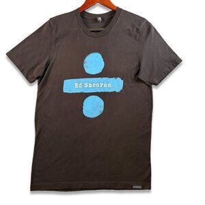 Ed Sheeran Black 2017 Divide Tour Double Sided Graphic Print T-Shirt Adult M